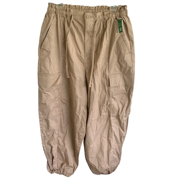 🆕 GAP Mid Rise Barrel Parachute Pants Women’s Size Small Baggy - Picture 1 of 6